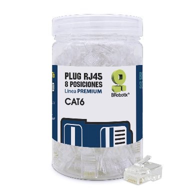 [263861] Plugs de Red RJ45, CAT6 Bote 100 Pzs BROBOTIX 263861