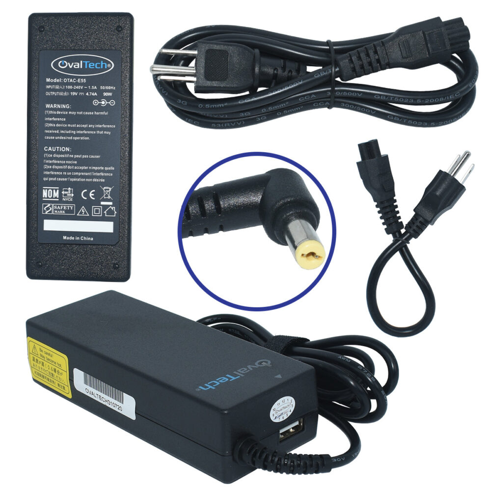 [OTAC-E55] Adaptador para Computadora Portatil  OVALTECH 19V/4.74AH