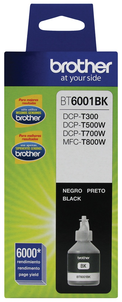 [BT6001BK] Botella de Tinta BROTHER BT6001BK