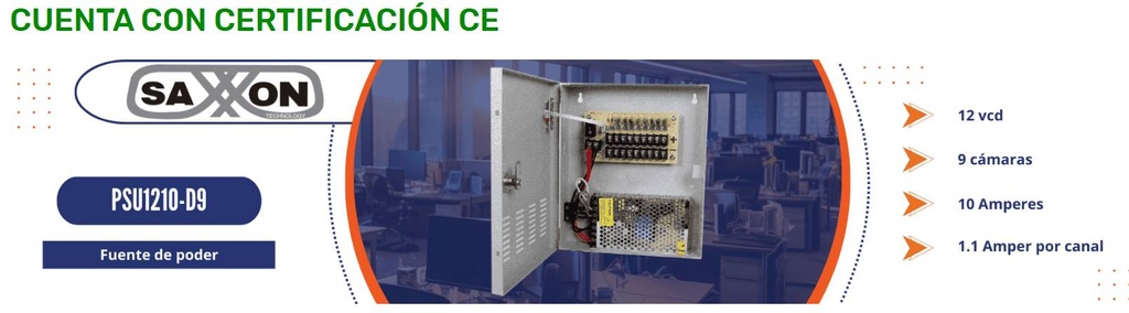[PSU1210-D9] Fuente de poder SAXXON PSU1210-D9