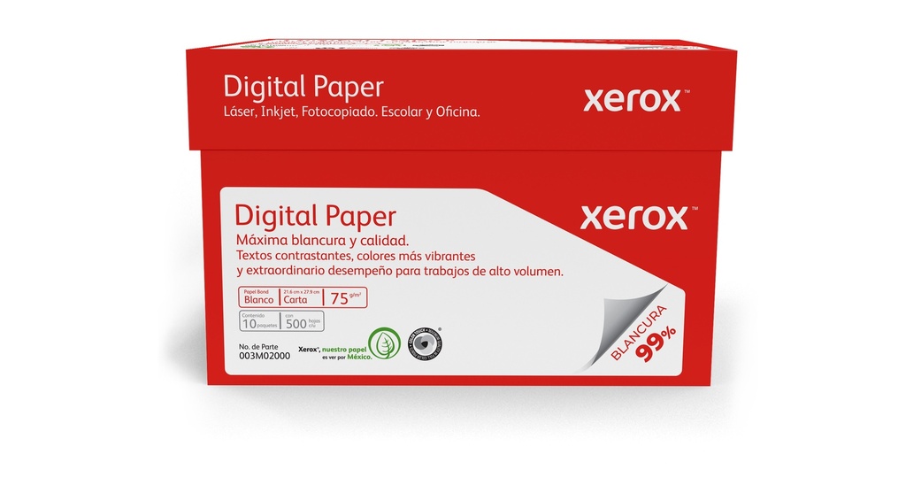 [003M02000] Papel Bond Digital Paper Carta XEROX Rojo