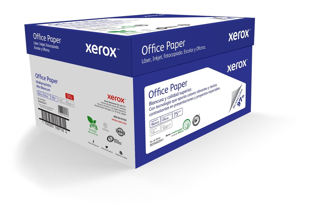 [003M02041] Papel Bond Office Paper Oficio XEROX Azul 